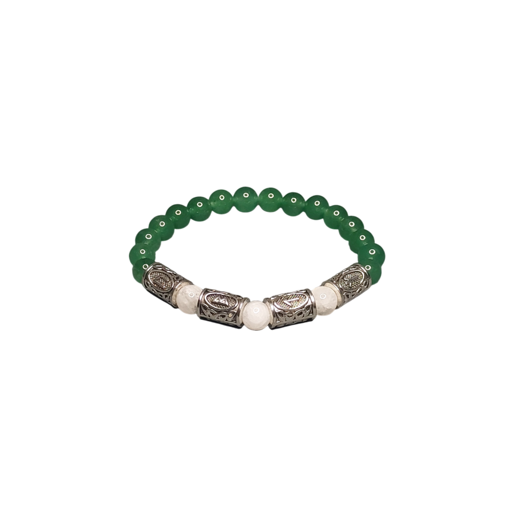 Рунічний браслет з нефритом 